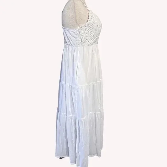 NWT Chelsea•28 Boho Maxi Sundress w/ Crocheted Bodice, Wm's Lg - Picture 3 of 10